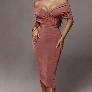 2 piece off the shoulder dress